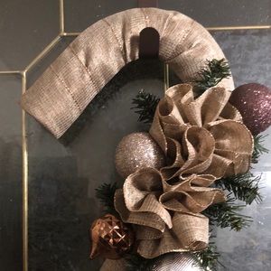 Candy cane door decor.